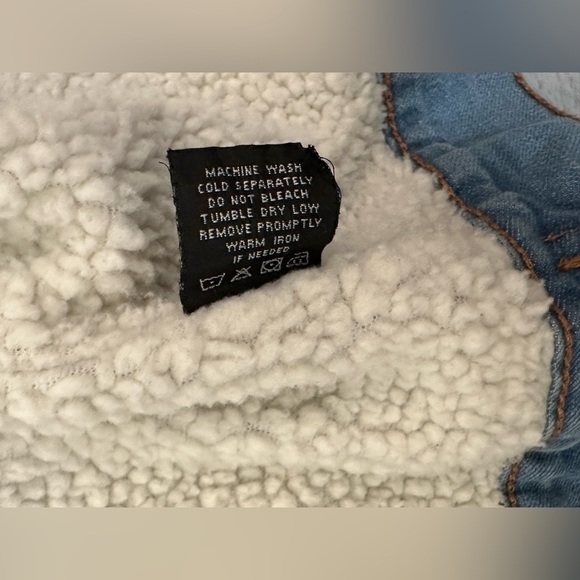 Brooklyn cloth men’s xl extra large blue jean sherpa lined jacket ships fast - Picture 8 of 9